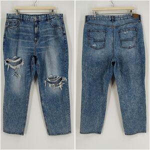 American Eagle Outfitters Blue Ankle Cropped Jeans
